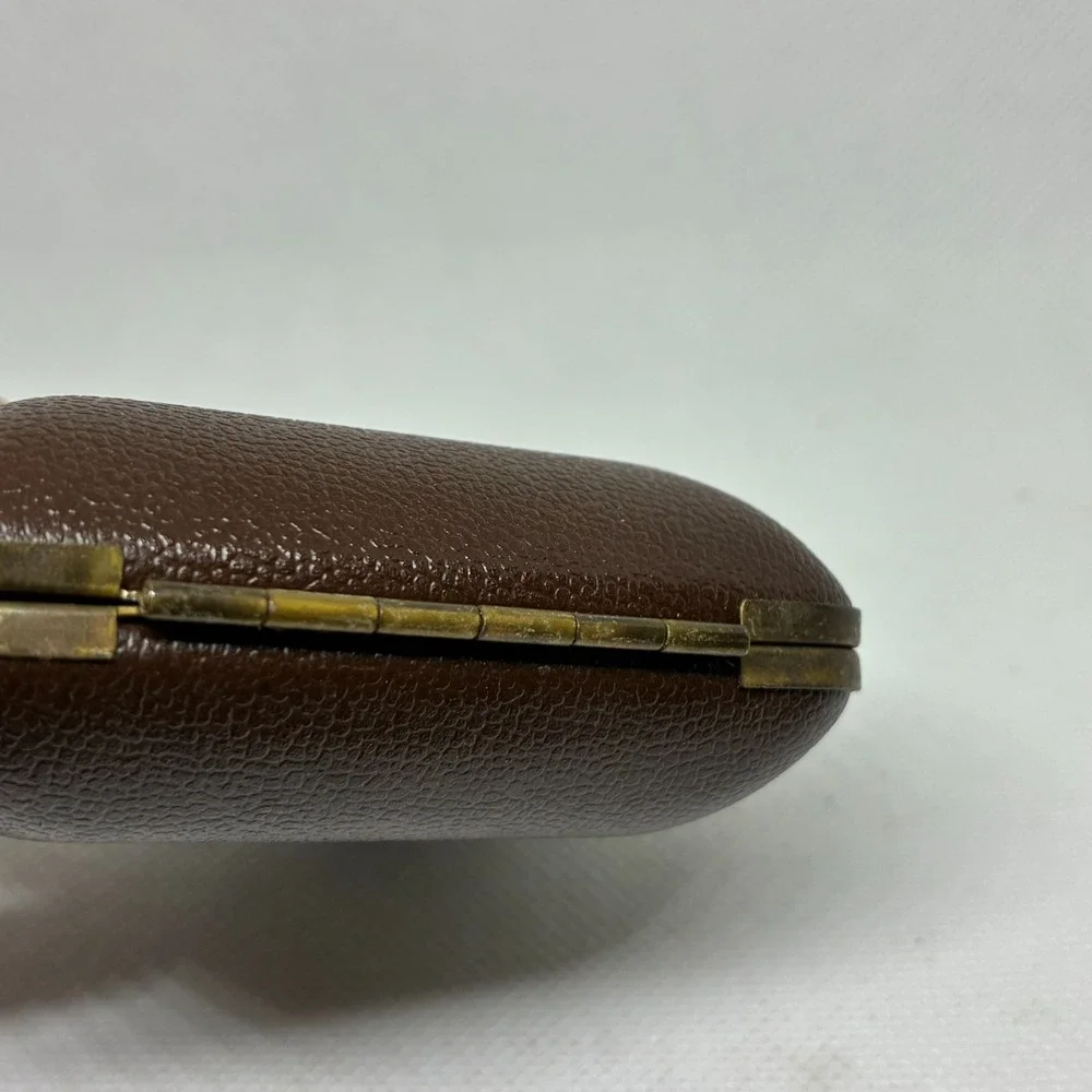Vintage Citizen Travel Clock 2 Jewels Mechanical Wind-Up Brown Case